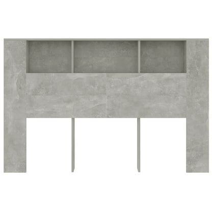 Headboard Cabinet Concrete Grey 160x18.5x104.5 cm