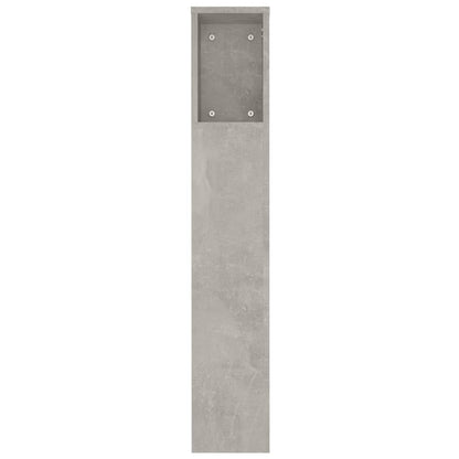 Headboard Cabinet Concrete Grey 180x18.5x104.5 cm