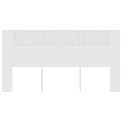 Headboard Cabinet White 200x18.5x104.5 cm