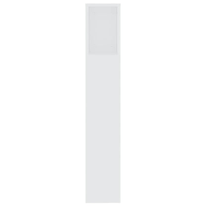 Headboard Cabinet White 200x18.5x104.5 cm
