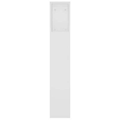 Headboard Cabinet White 220x18.5x104.5 cm