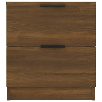 Bedside Cabinets 2 pcs Brown Oak Engineered Wood