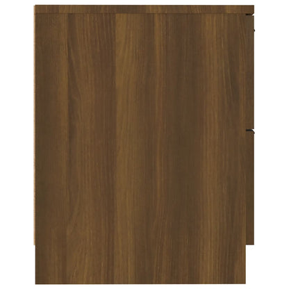 Bedside Cabinets 2 pcs Brown Oak Engineered Wood