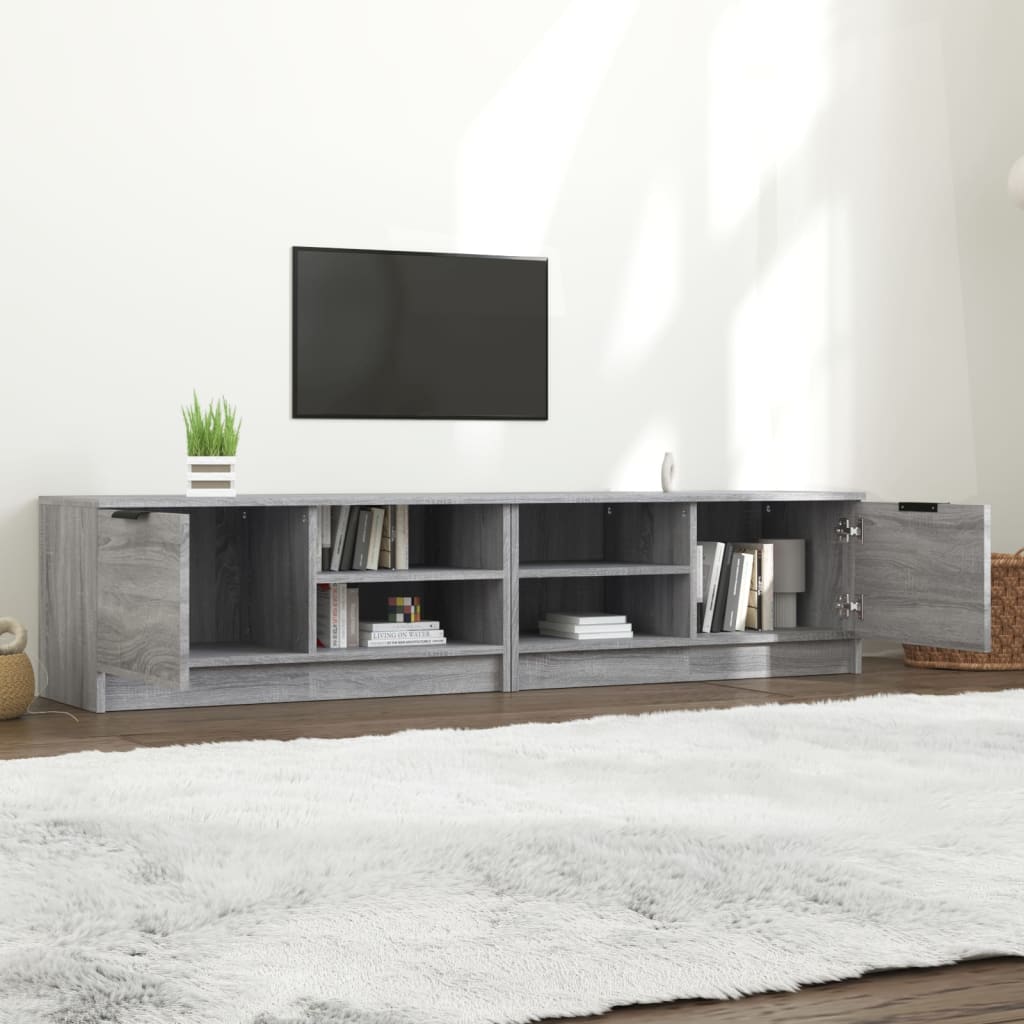 TV Cabinets 2 pcs Grey Sonoma 80x35x36.5 cm Engineered Wood