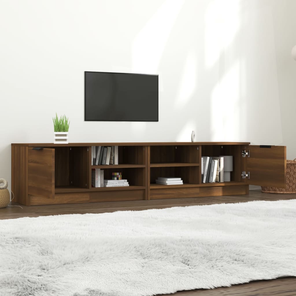 TV Cabinets 2 pcs Brown Oak 80x35x36.5 cm Engineered Wood