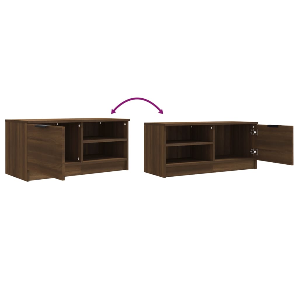 TV Cabinets 2 pcs Brown Oak 80x35x36.5 cm Engineered Wood