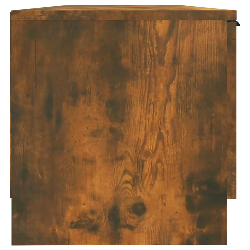 TV Cabinet Smoked Oak 102x35x36.5 cm Engineered Wood