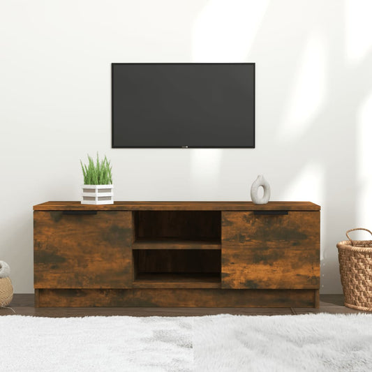 TV Cabinet Smoked Oak 102x35x36.5 cm Engineered Wood