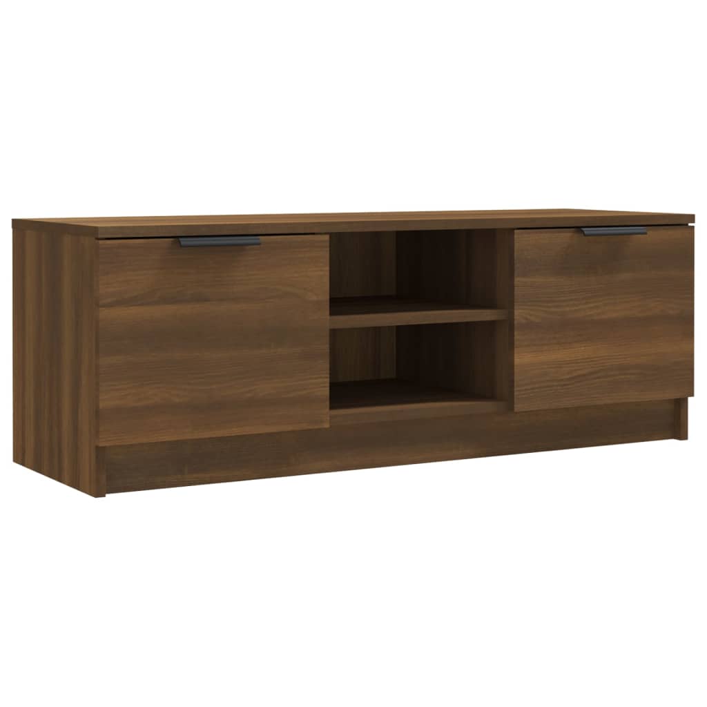 TV Cabinet Brown Oak 102x35x36.5 cm Engineered Wood