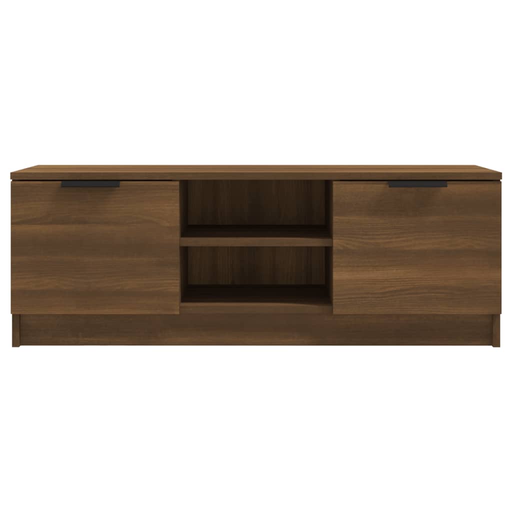 TV Cabinet Brown Oak 102x35x36.5 cm Engineered Wood