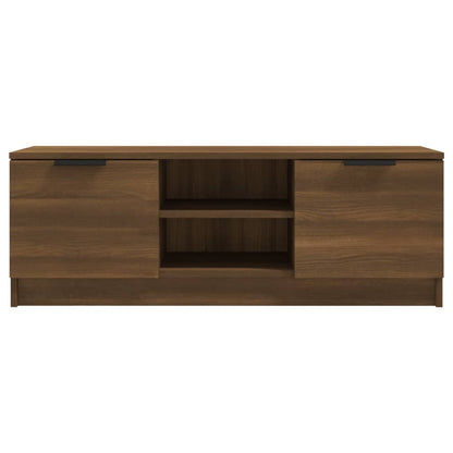 TV Cabinet Brown Oak 102x35x36.5 cm Engineered Wood