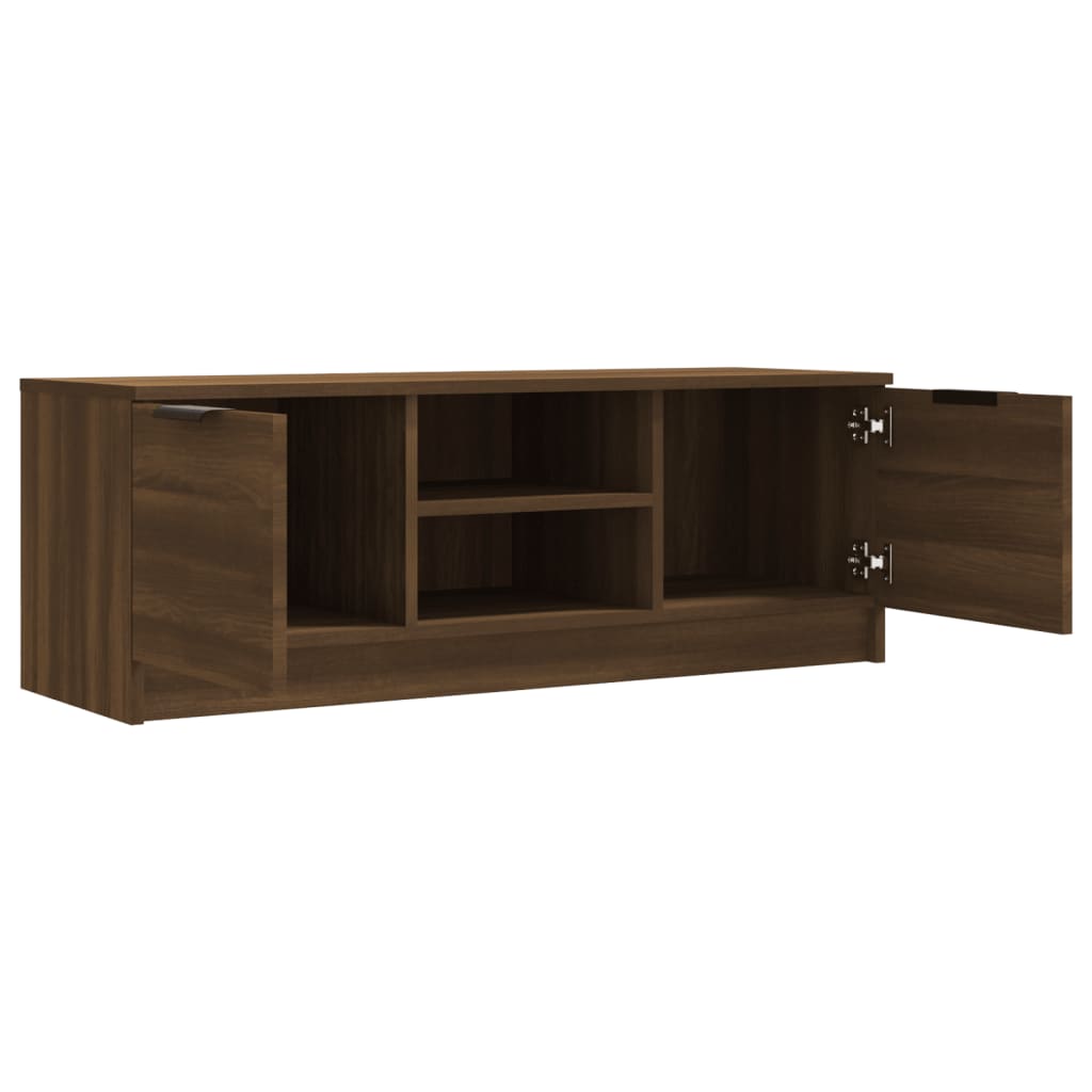 TV Cabinet Brown Oak 102x35x36.5 cm Engineered Wood
