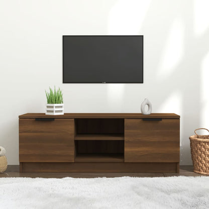 TV Cabinet Brown Oak 102x35x36.5 cm Engineered Wood