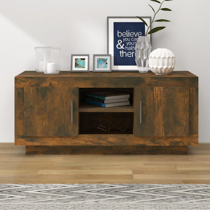 TV Cabinet Smoked Oak 102x35x45 cm Engineered Wood