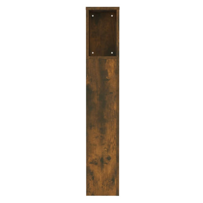 Headboard Cabinet Smoked Oak 100x18.5x102.5 cm