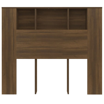 Headboard Cabinet Brown Oak 120x18.5x102.5 cm