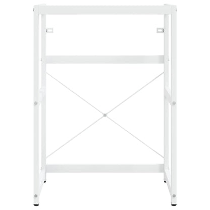 Bathroom Washbasin Frame with Built-in Basin White Iron