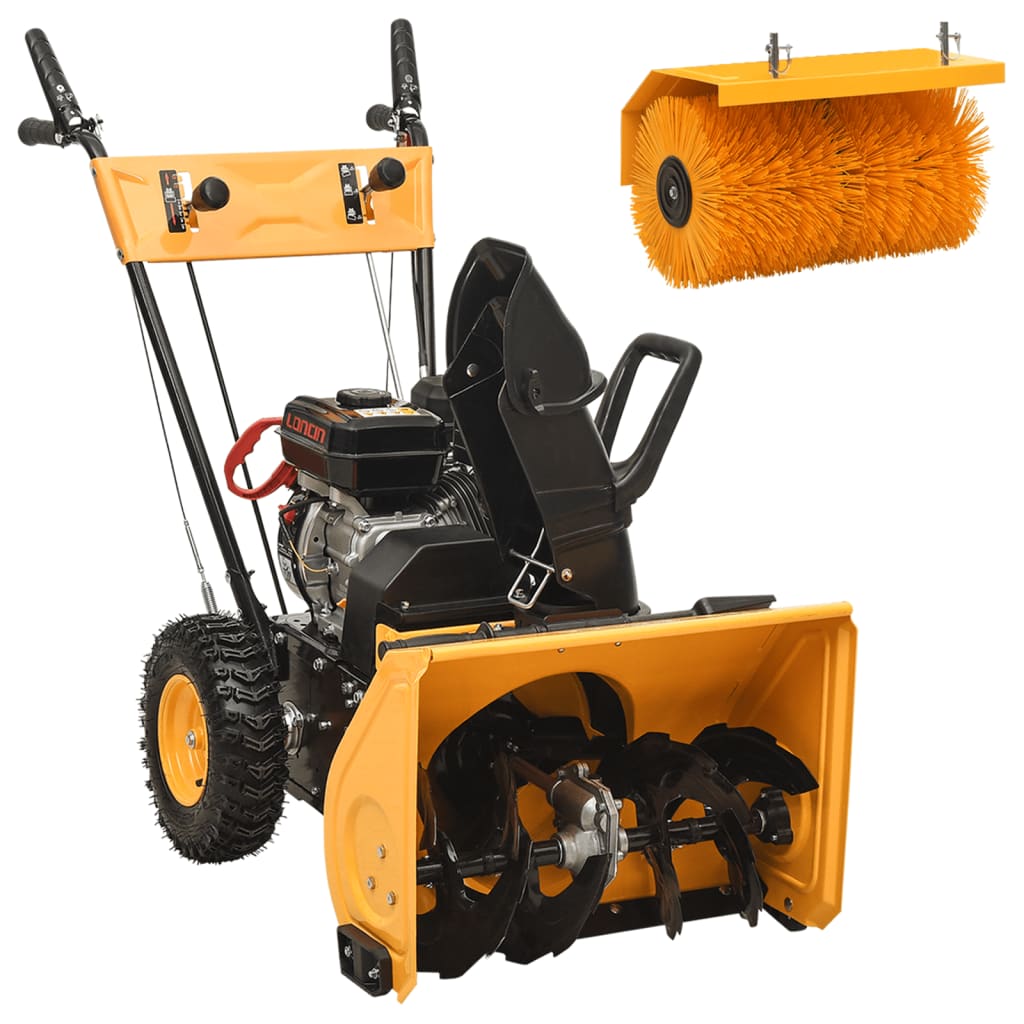 Petrol-powered 4-in-1 Snow Thrower and Sweeper Set 6.5HP