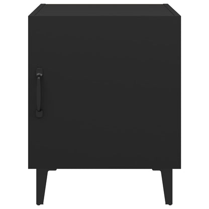 Bedside Cabinets 2 pcs Black Engineered Wood