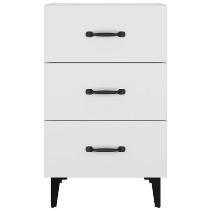 Bedside Cabinet White 40x40x66 cm Engineered Wood