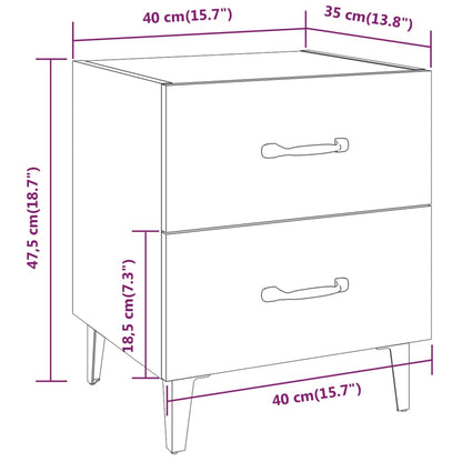 Bedside Cabinets 2 pcs Brown Oak 40x35x47.5 cm