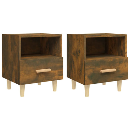 Bedside Cabinets 2 pcs Smoked Oak 40x35x47 cm