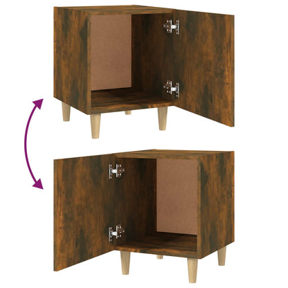Bedside Cabinets 2 pcs Smoked Oak Engineered Wood