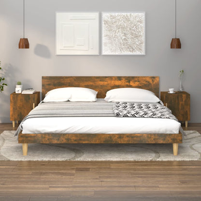 Bedside Cabinets 2 pcs Smoked Oak Engineered Wood
