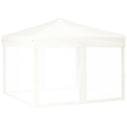 Folding Party Tent with Sidewalls White 3x3 m