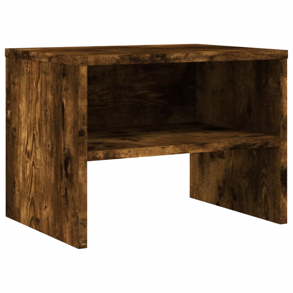 Bedside Cabinet Smoked Oak 40x30x30 cm Engineered Wood