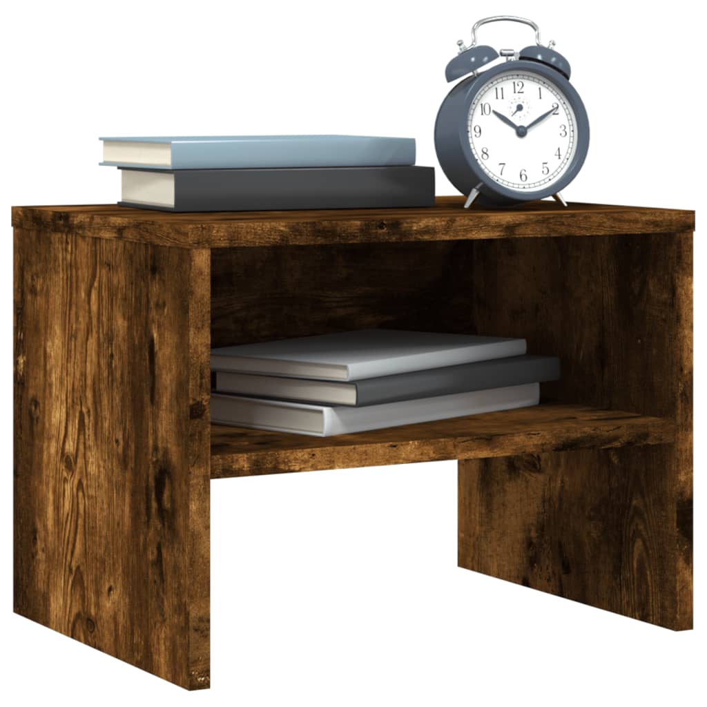 Bedside Cabinet Smoked Oak 40x30x30 cm Engineered Wood