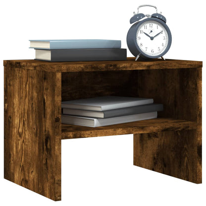Bedside Cabinet Smoked Oak 40x30x30 cm Engineered Wood