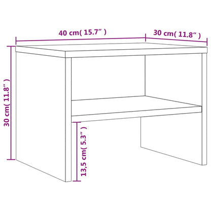 Bedside Cabinet Smoked Oak 40x30x30 cm Engineered Wood