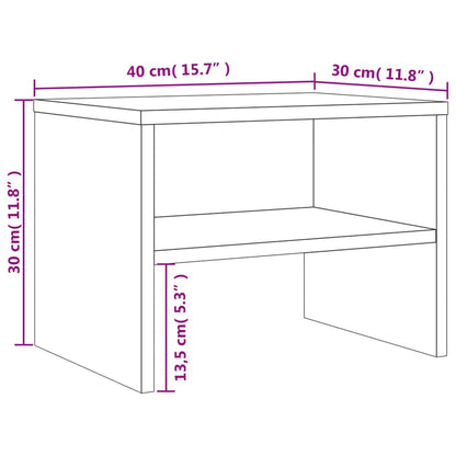 Bedside Cabinet Grey Sonoma 40x30x30 cm Engineered Wood