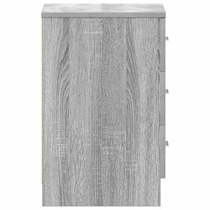 Bedside Cabinet Grey Sonoma 38x35x56 cm Engineered Wood