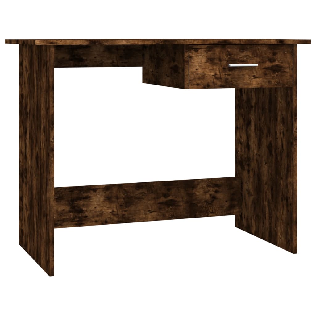 Desk Smoked Oak 100x50x76 cm Engineered Wood