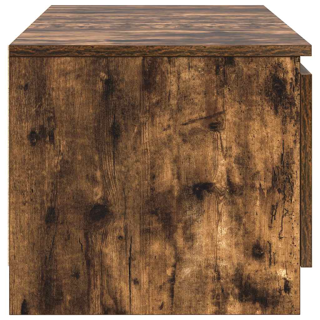 TV Cabinet Smoked Oak 140x40x35.5 cm Engineered Wood