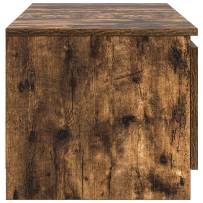TV Cabinet Smoked Oak 140x40x35.5 cm Engineered Wood