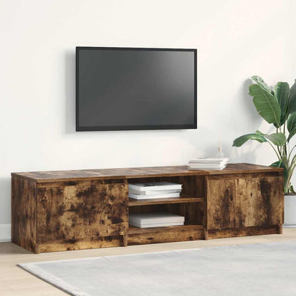 TV Cabinet Smoked Oak 140x40x35.5 cm Engineered Wood