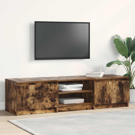 TV Cabinet Smoked Oak 140x40x35.5 cm Engineered Wood