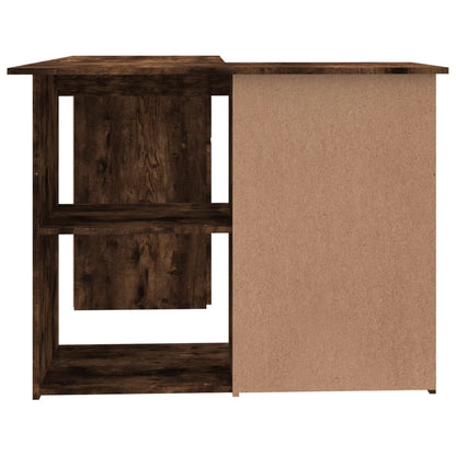 Corner Desk Smoked Oak 145x100x76 cm Engineered Wood