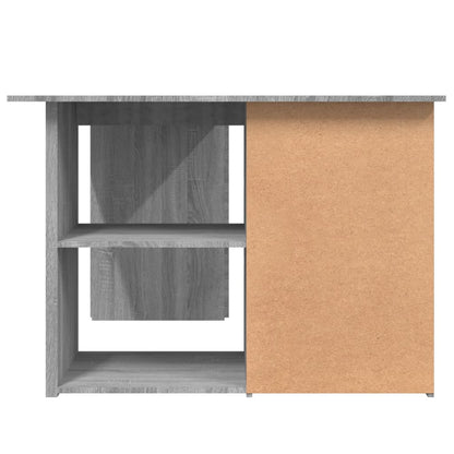 Corner Desk Grey Sonoma 145x100x76 cm Engineered Wood