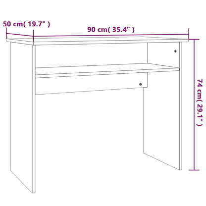 Desk Grey Sonoma 90x50x74 cm Engineered Wood