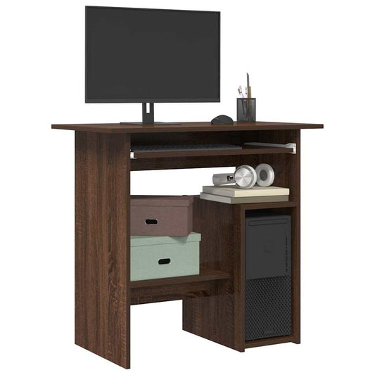 Desk Brown Oak 80x45x74 cm Engineered Wood