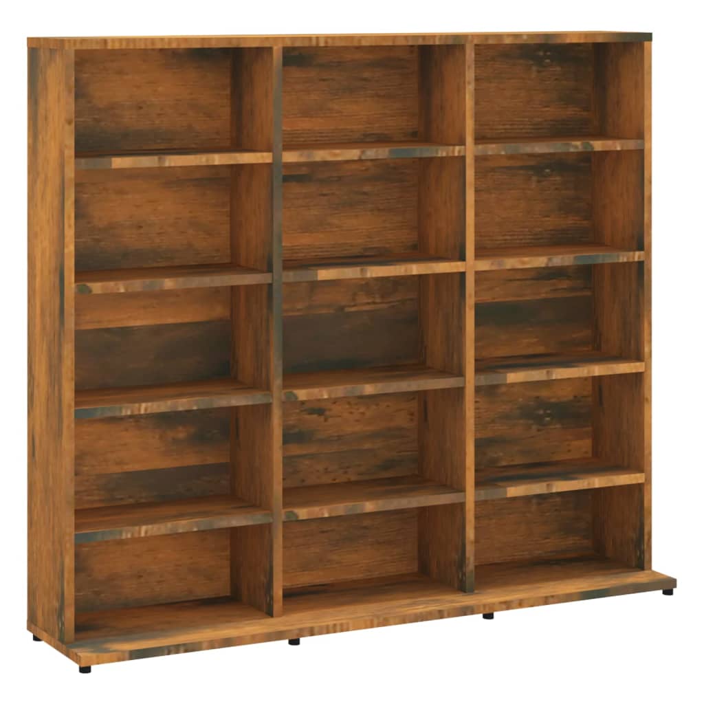 CD Cabinet Smoked Oak 100x23x89.5 cm Engineered Wood