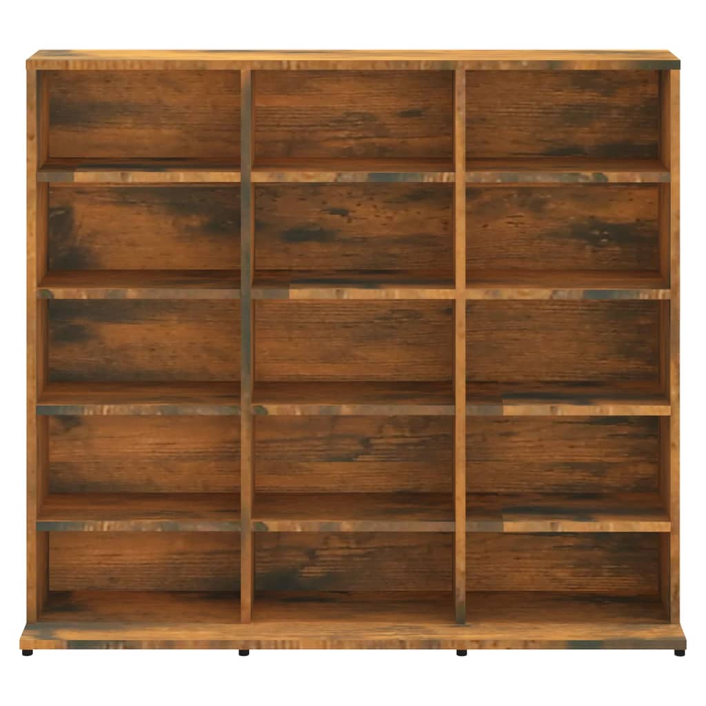 CD Cabinet Smoked Oak 100x23x89.5 cm Engineered Wood