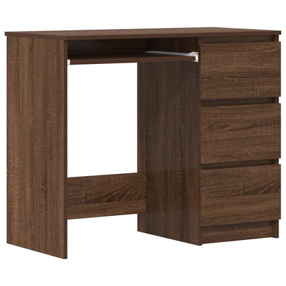 Desk Brown Oak 90x45x76 cm Engineered Wood