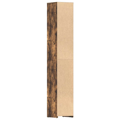 Bathroom Cabinet Smoked Oak 30x30x183.5 cm Engineered Wood