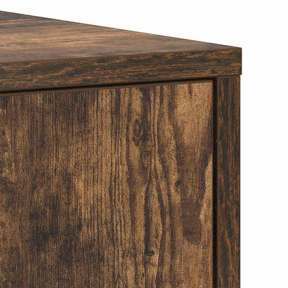 Bathroom Cabinet Smoked Oak 30x30x183.5 cm Engineered Wood