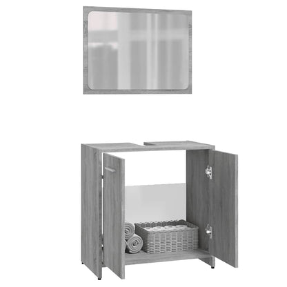 Bathroom Furniture Set Grey Sonoma Engineered Wood